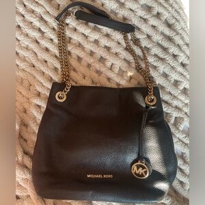 Michael Kors pebble leather black handbag